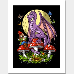 Mushrooms Dragon Posters and Art